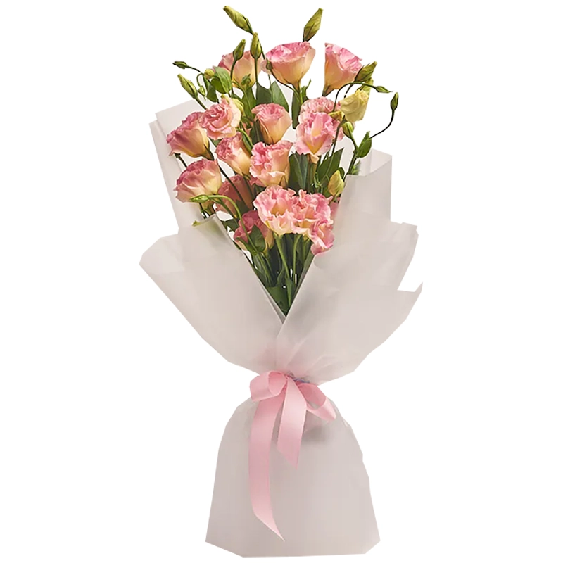 Букет из 5 розовых эустом